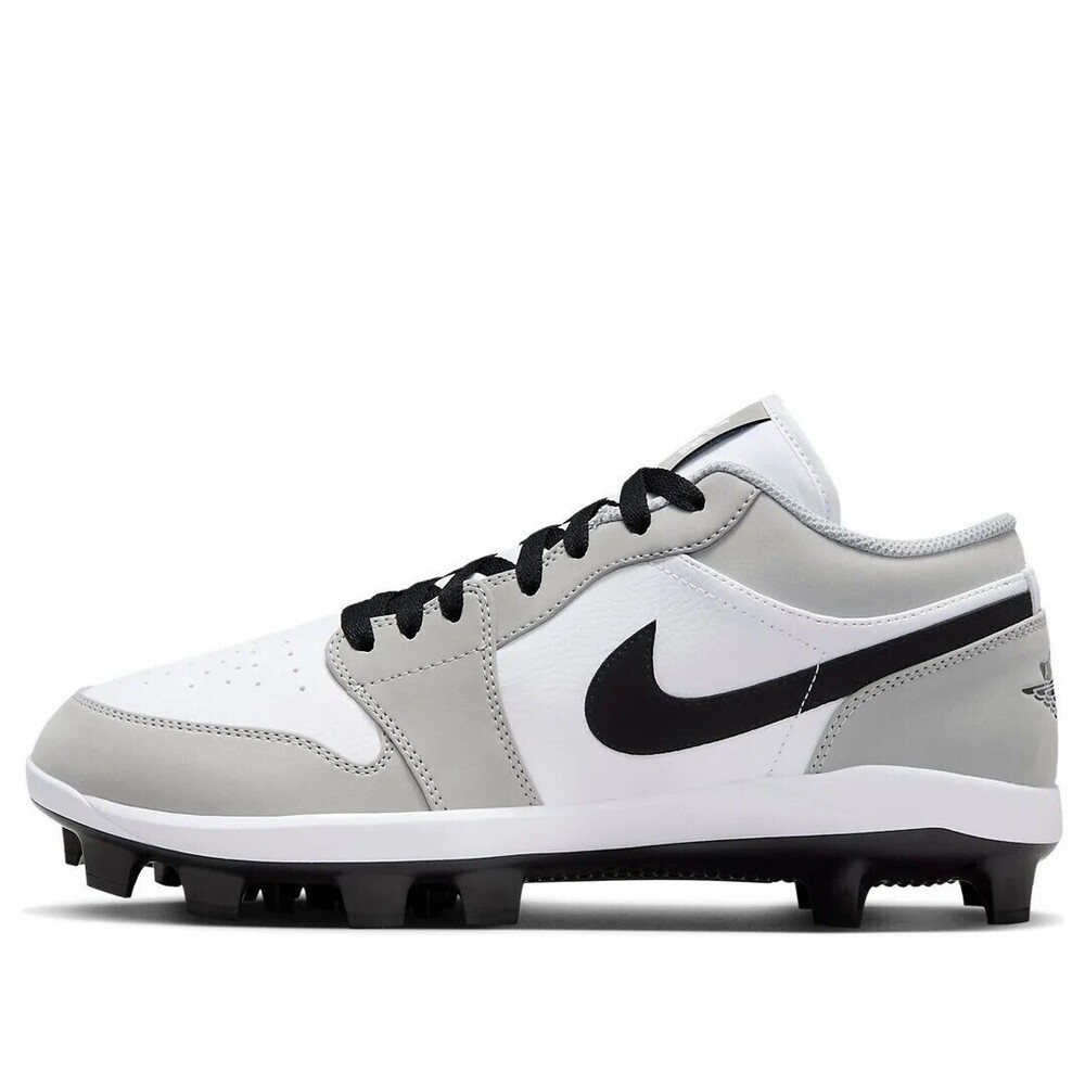 Size 8.5 Nike Air Jordan 1 Retro MCS Low Light Grey Baseball Cleats CJ8524-012